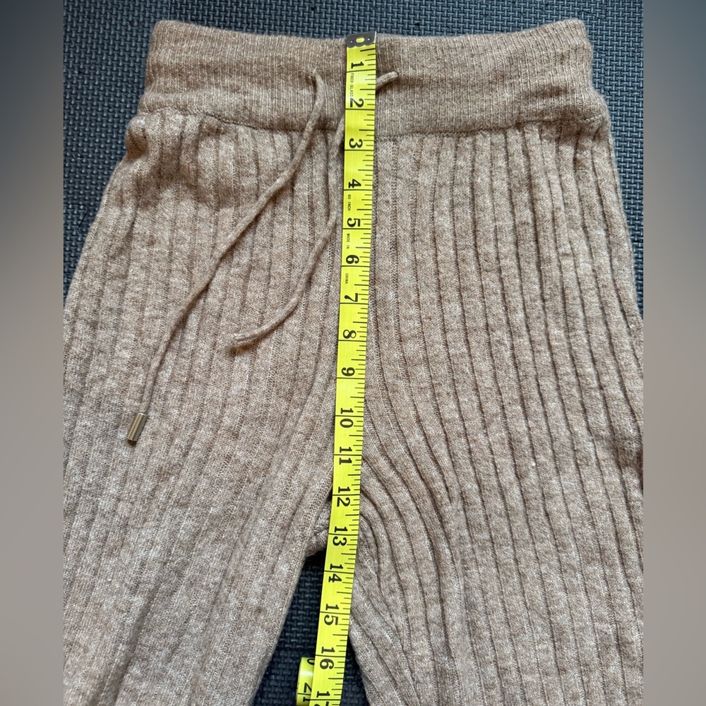 Free People Taupe Ribbed Knit Sweater Pants - Picture 8 of 8